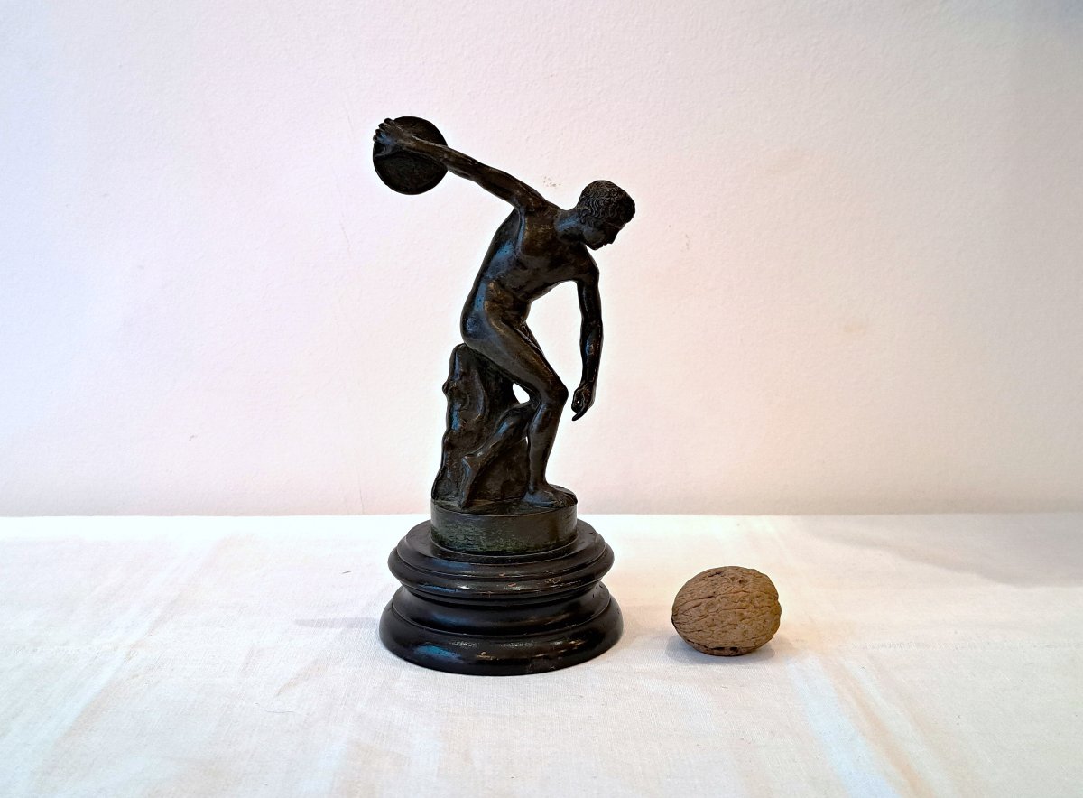Le Discobole en bronze XIXème-photo-3
