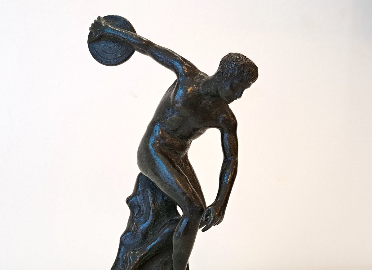 Le Discobole en bronze XIXème-photo-1