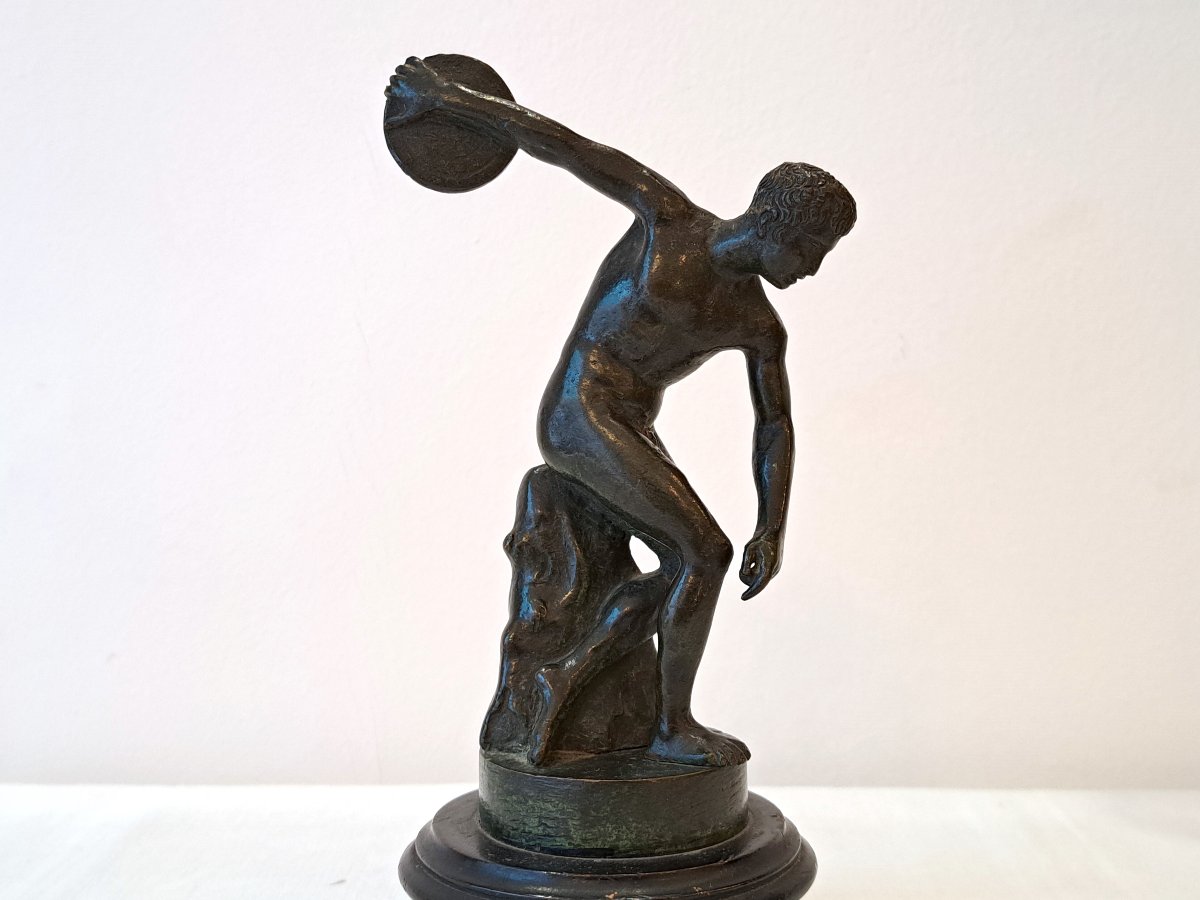 Le Discobole en bronze XIXème-photo-2