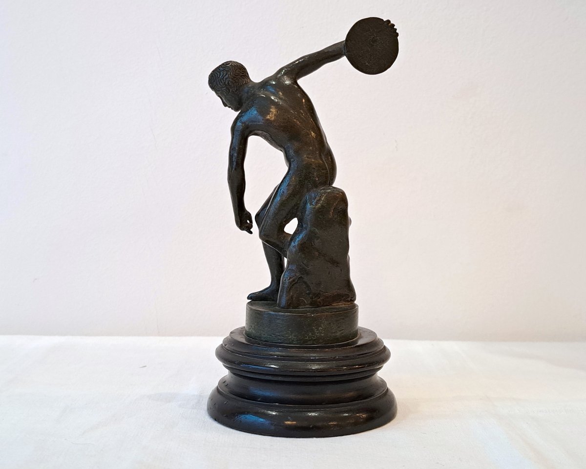 Le Discobole en bronze XIXème-photo-3