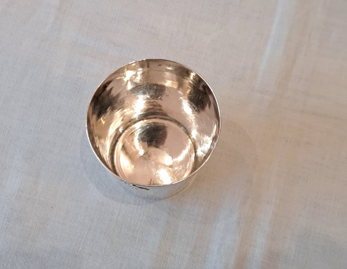 Timbale en argent massif modèle coquille-photo-4