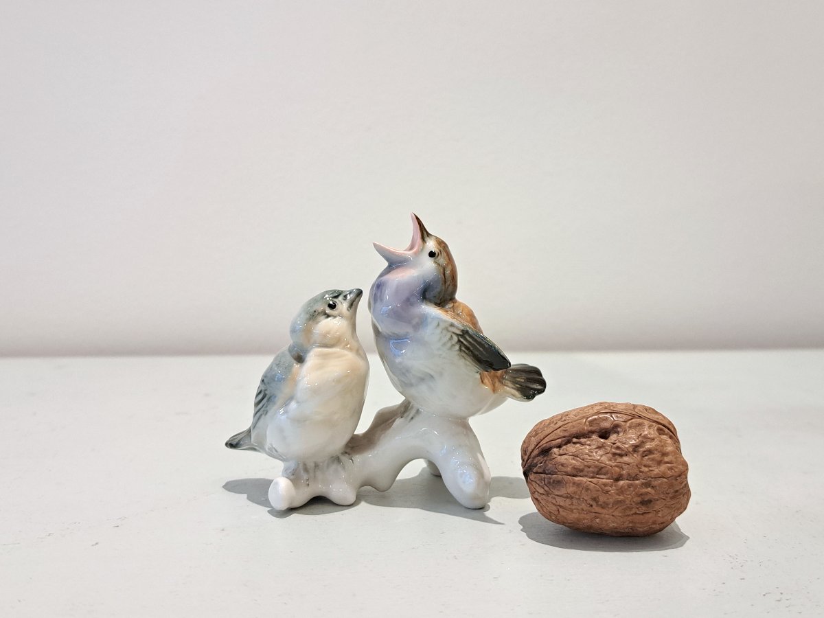 Two Karl Ens German Porcelain Birds-photo-3