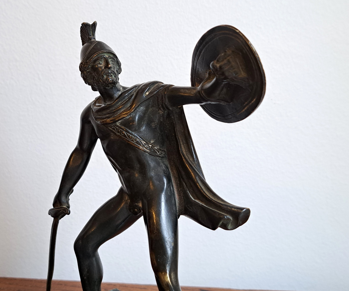 Tatius In Bronze After The Sabines By Jacques-louis David
