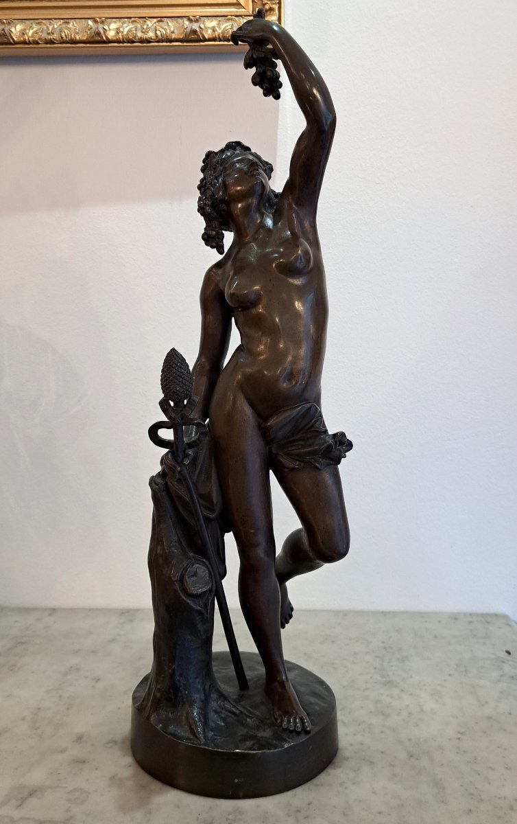 19th Century Bacchante Female Bronze-photo-2