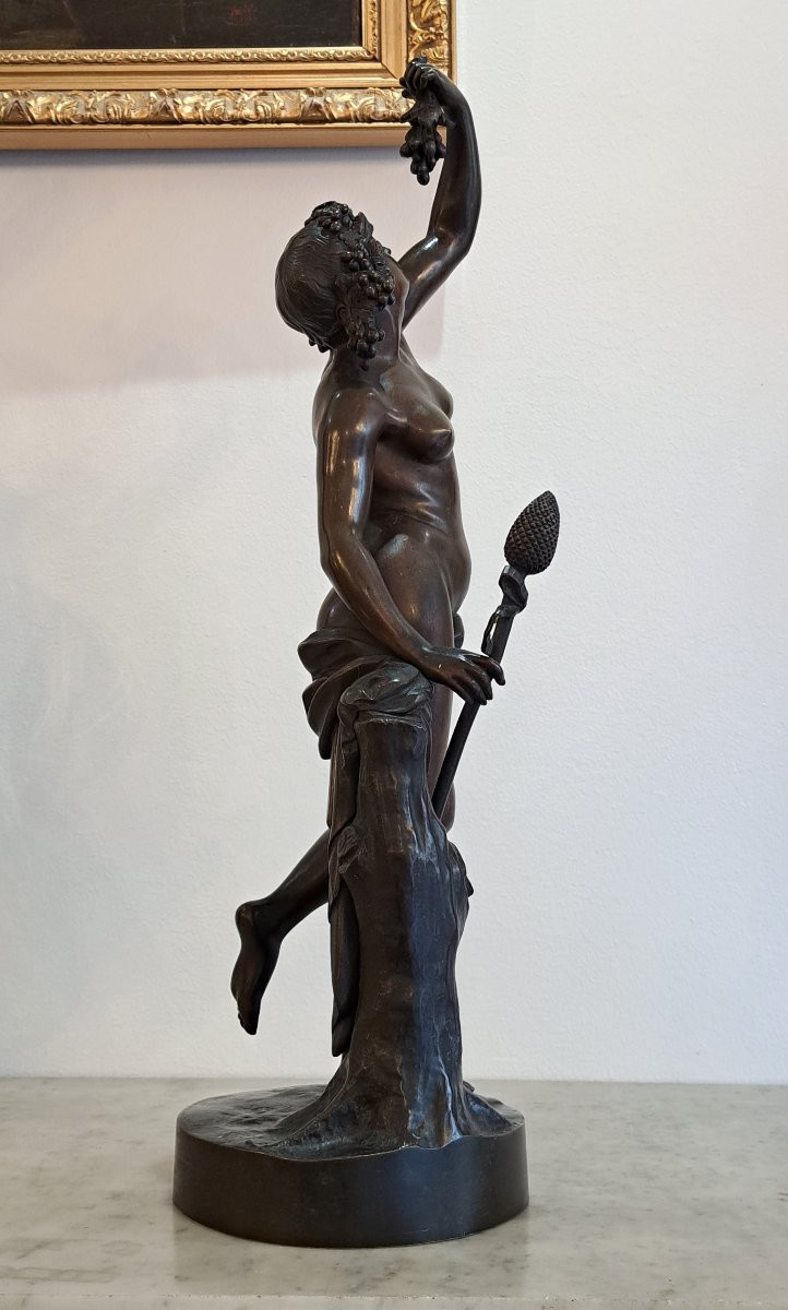 19th Century Bacchante Female Bronze-photo-3