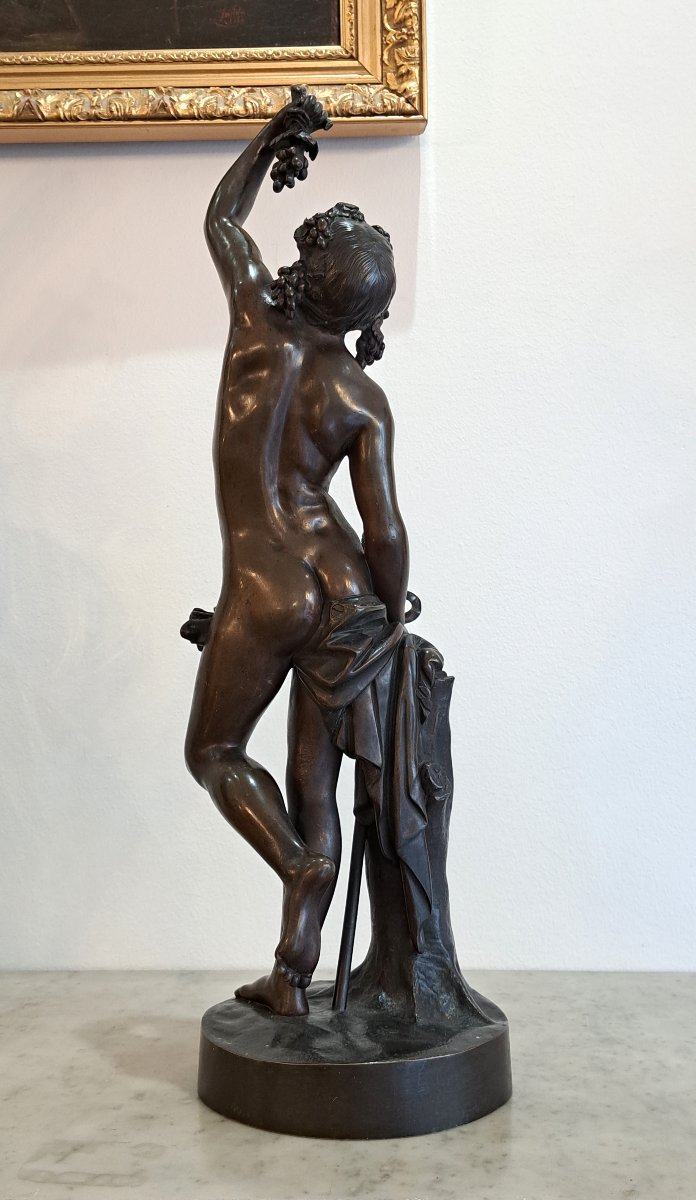 19th Century Bacchante Female Bronze-photo-4