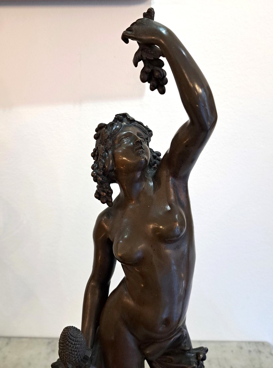 19th Century Bacchante Female Bronze-photo-1