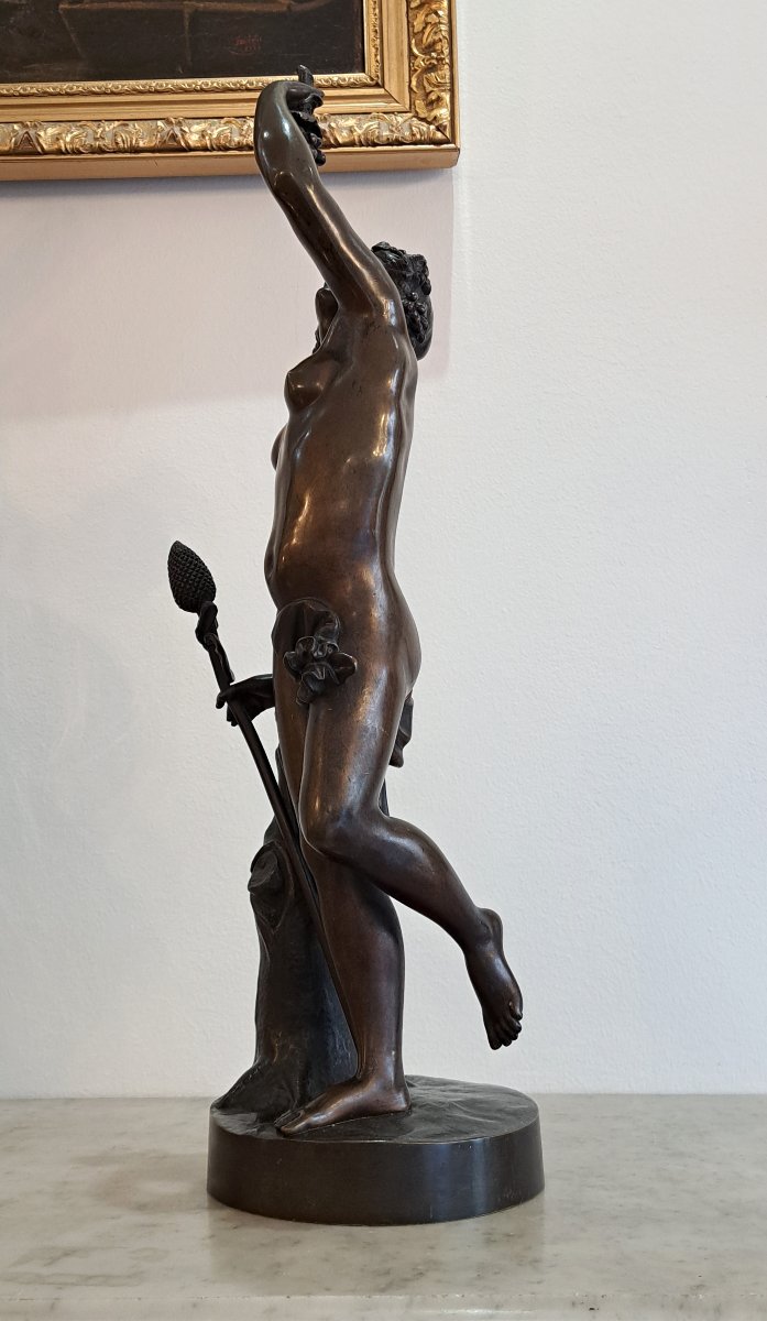19th Century Bacchante Female Bronze-photo-2