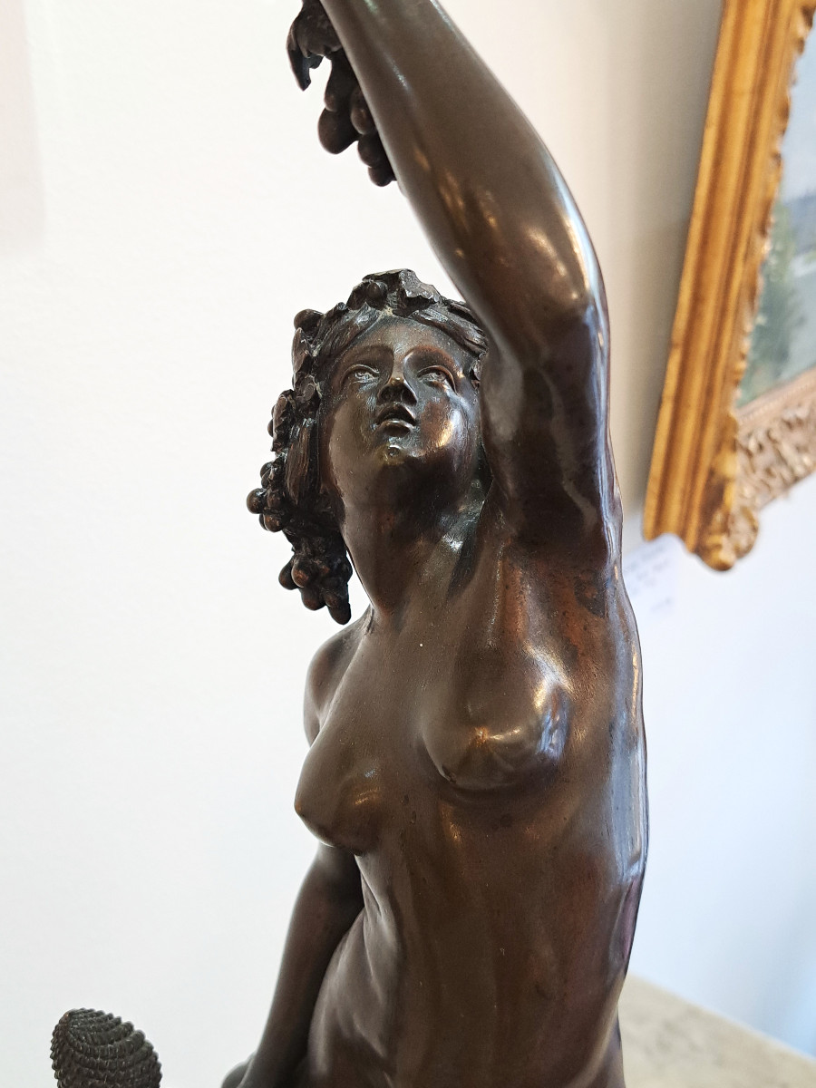 19th Century Bacchante Female Bronze