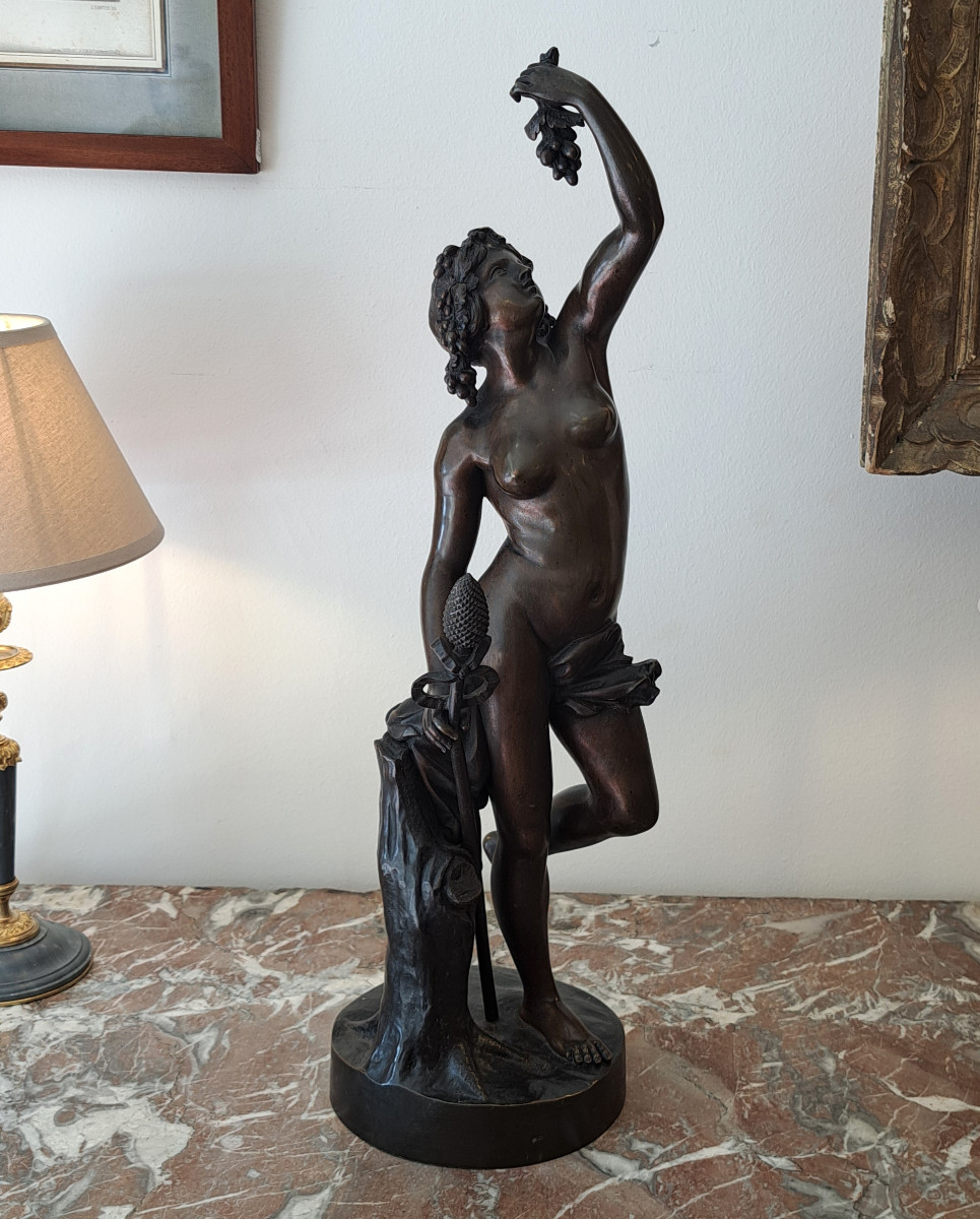 Bacchante Bronze féminin d’époque XIXème