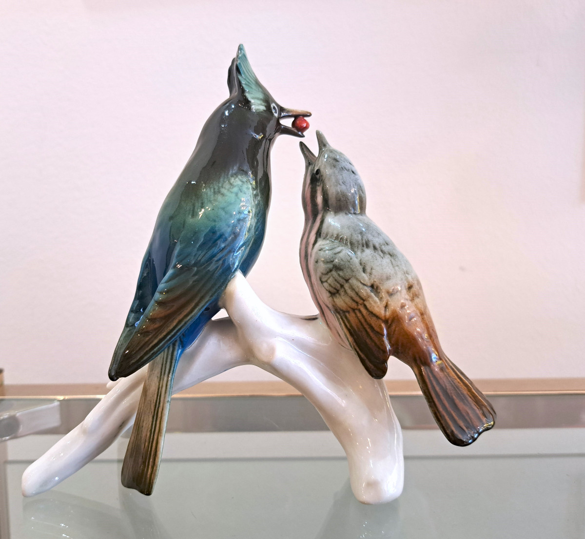 Karl Ens German Porcelain Bird And Chick-photo-3
