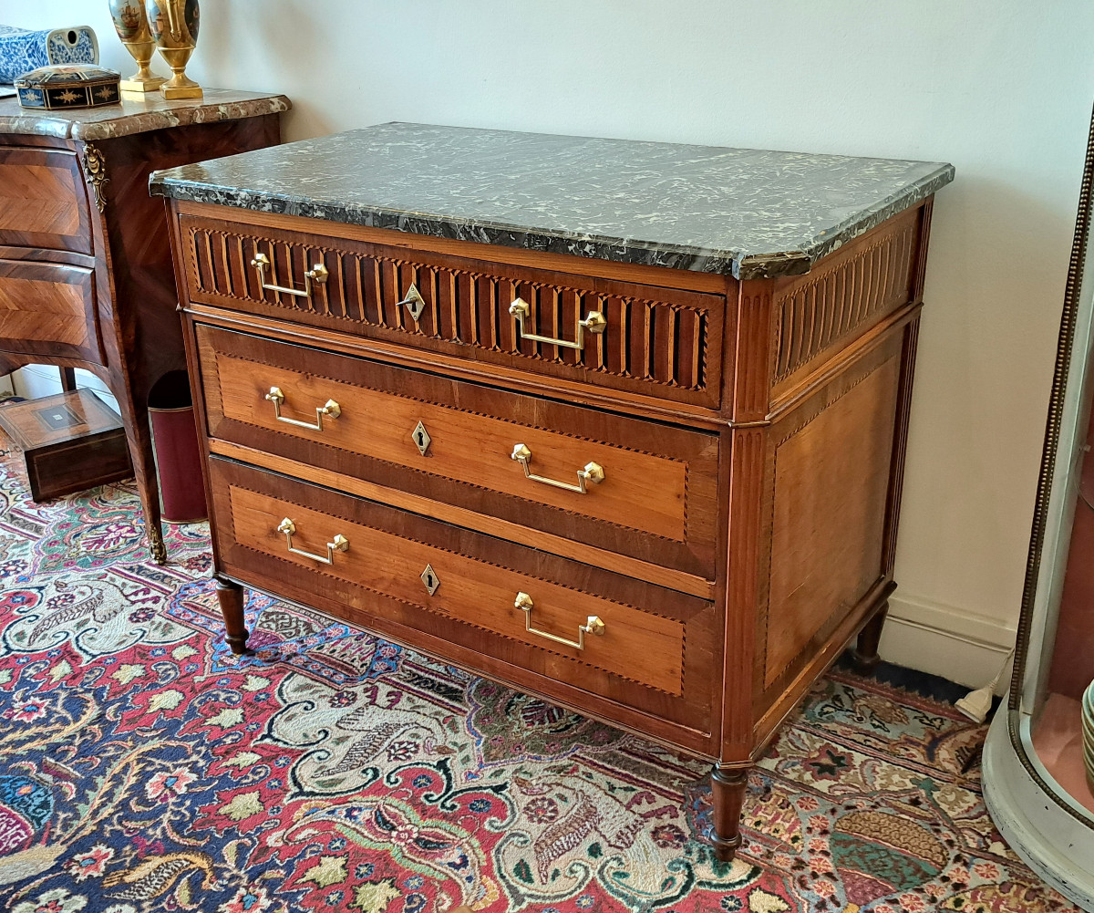 Louis XVI Marquetry Chest Of Drawers
