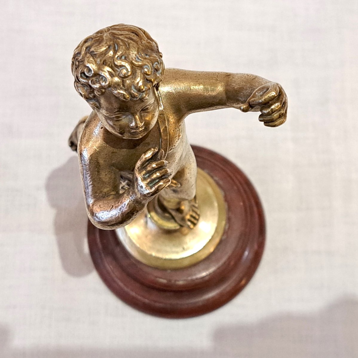 Putto Of Love And Childhood, A Cherub In Gilded Bronze From The Empire Period-photo-5