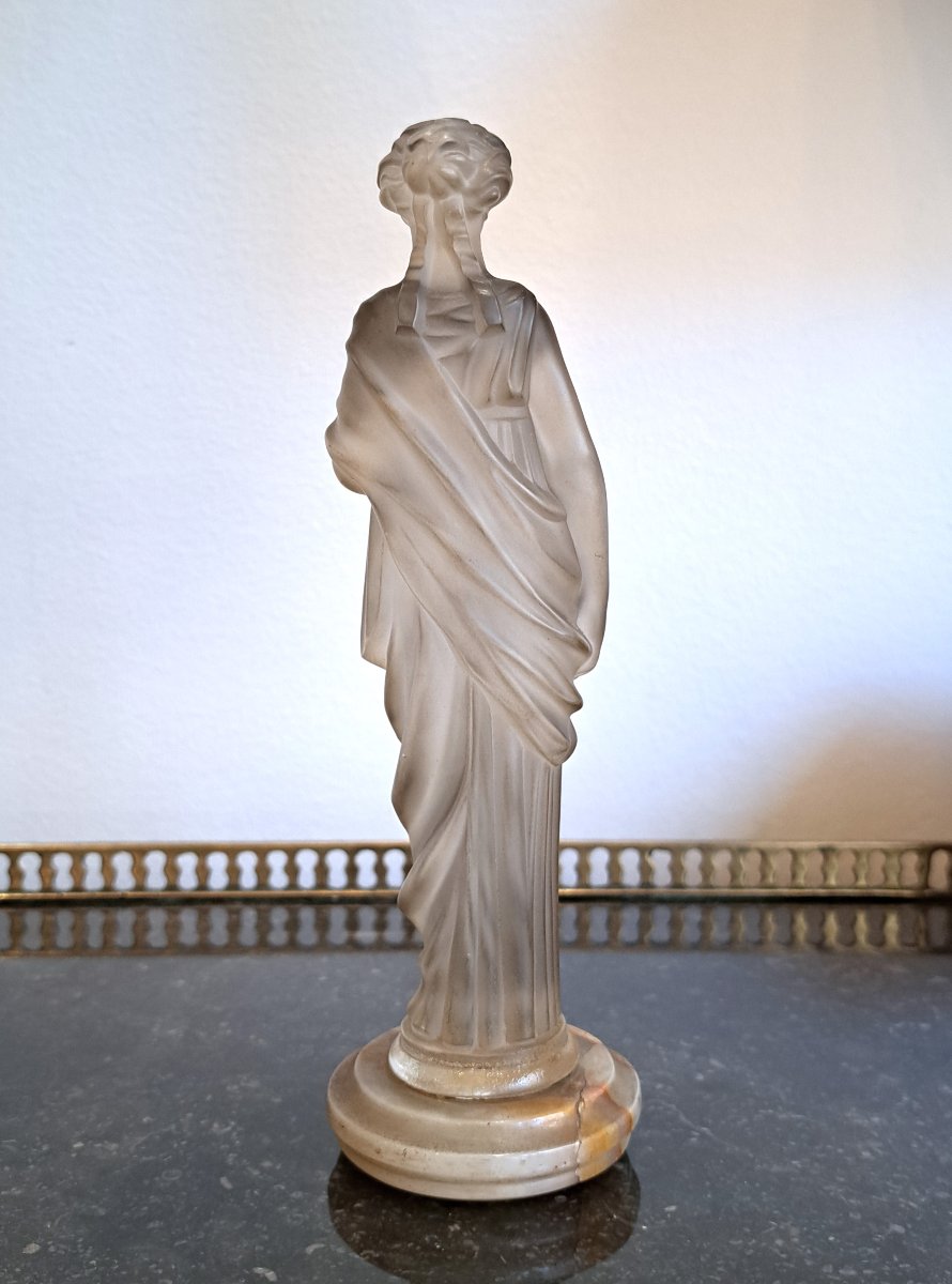 Baccarat – Statuette d’une femme à l’antique-photo-3
