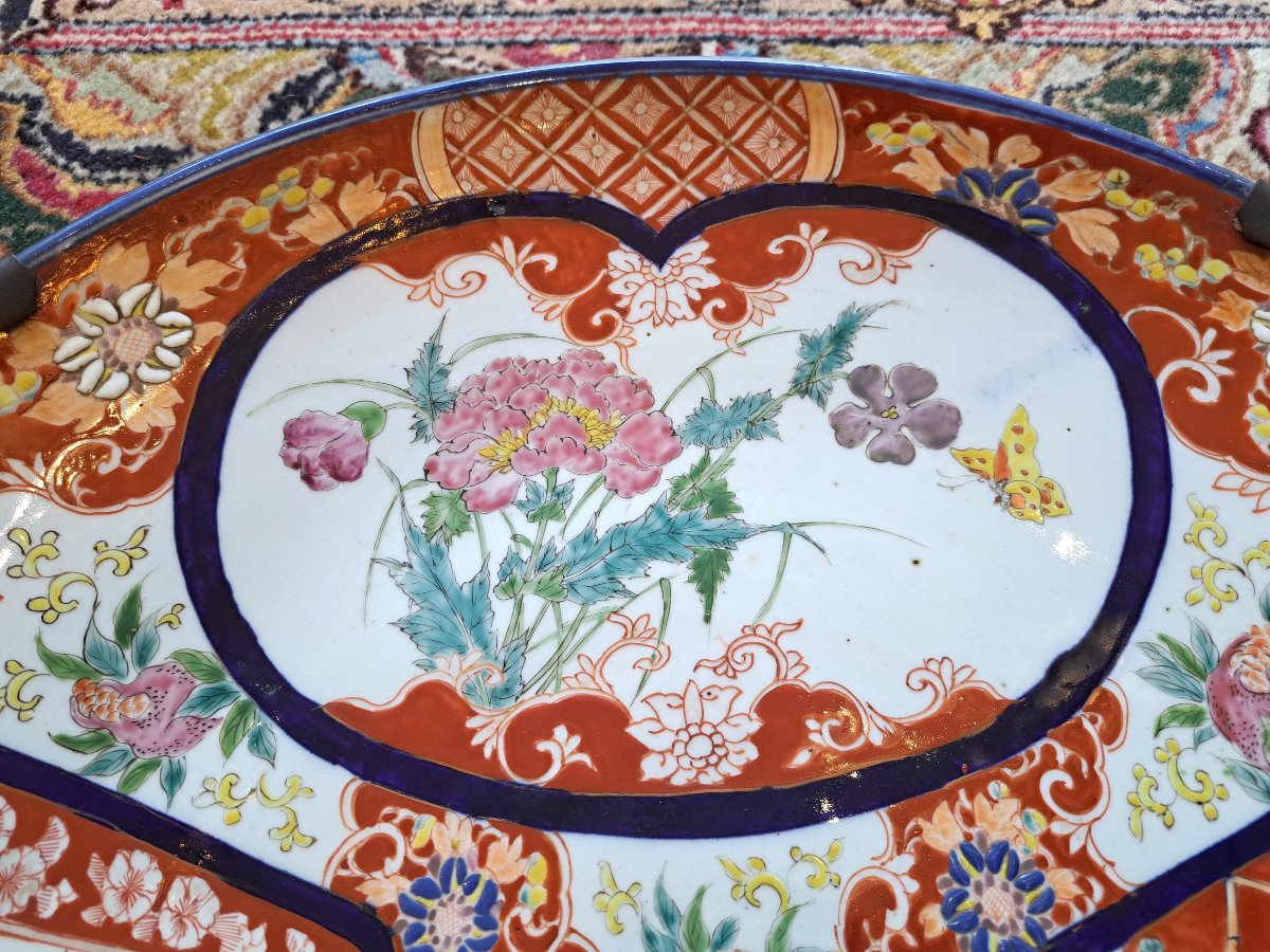 Large Imari Porcelain Dish, Japan, 19th Century; Diameter 50 Cm