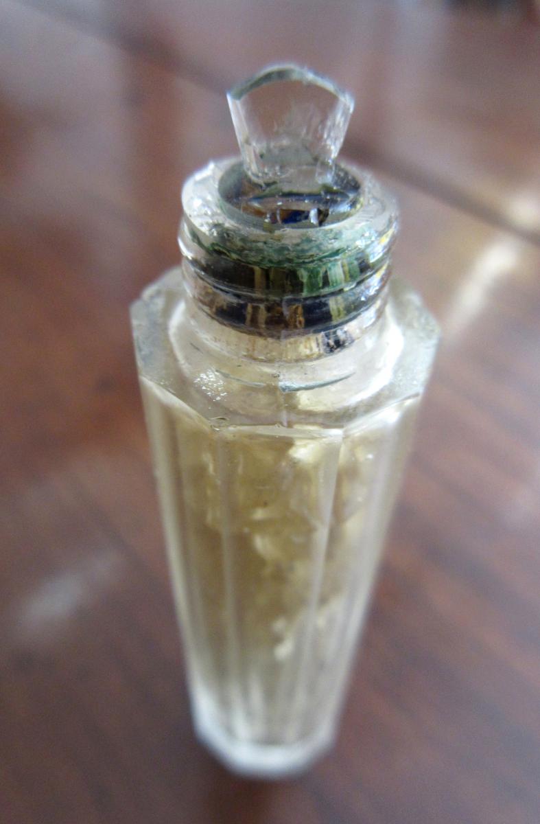 Art Deco Silver Enamel Glass Scent Bottle 1928-photo-3