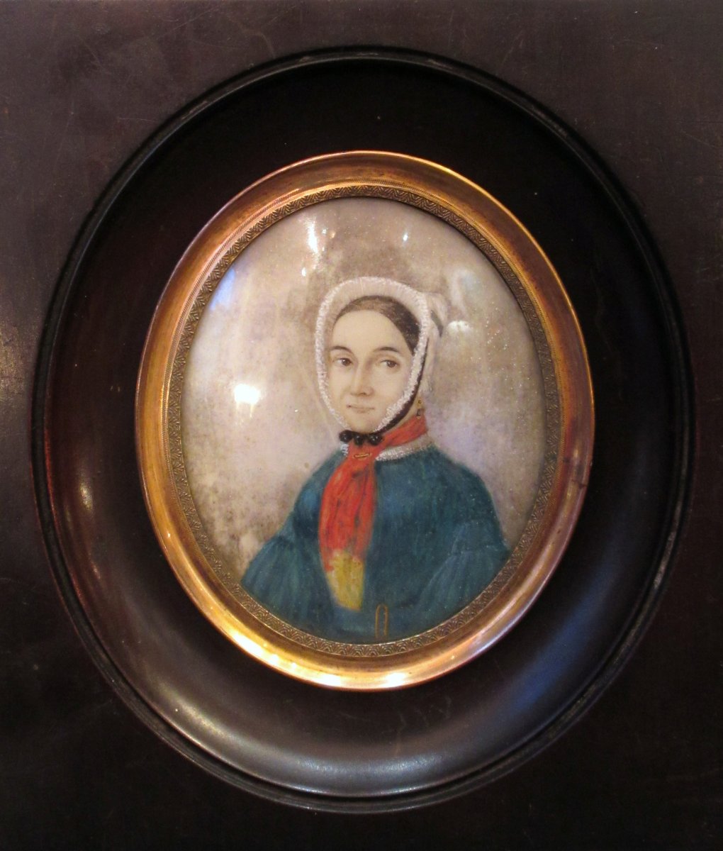 Miniature - Portrait De Femme à La Coiffe
