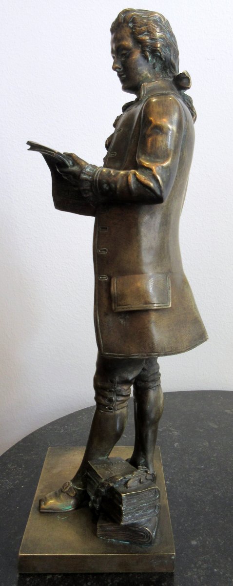 Léon Pilet (1836-1916). Bronze Representing Mozart-photo-1