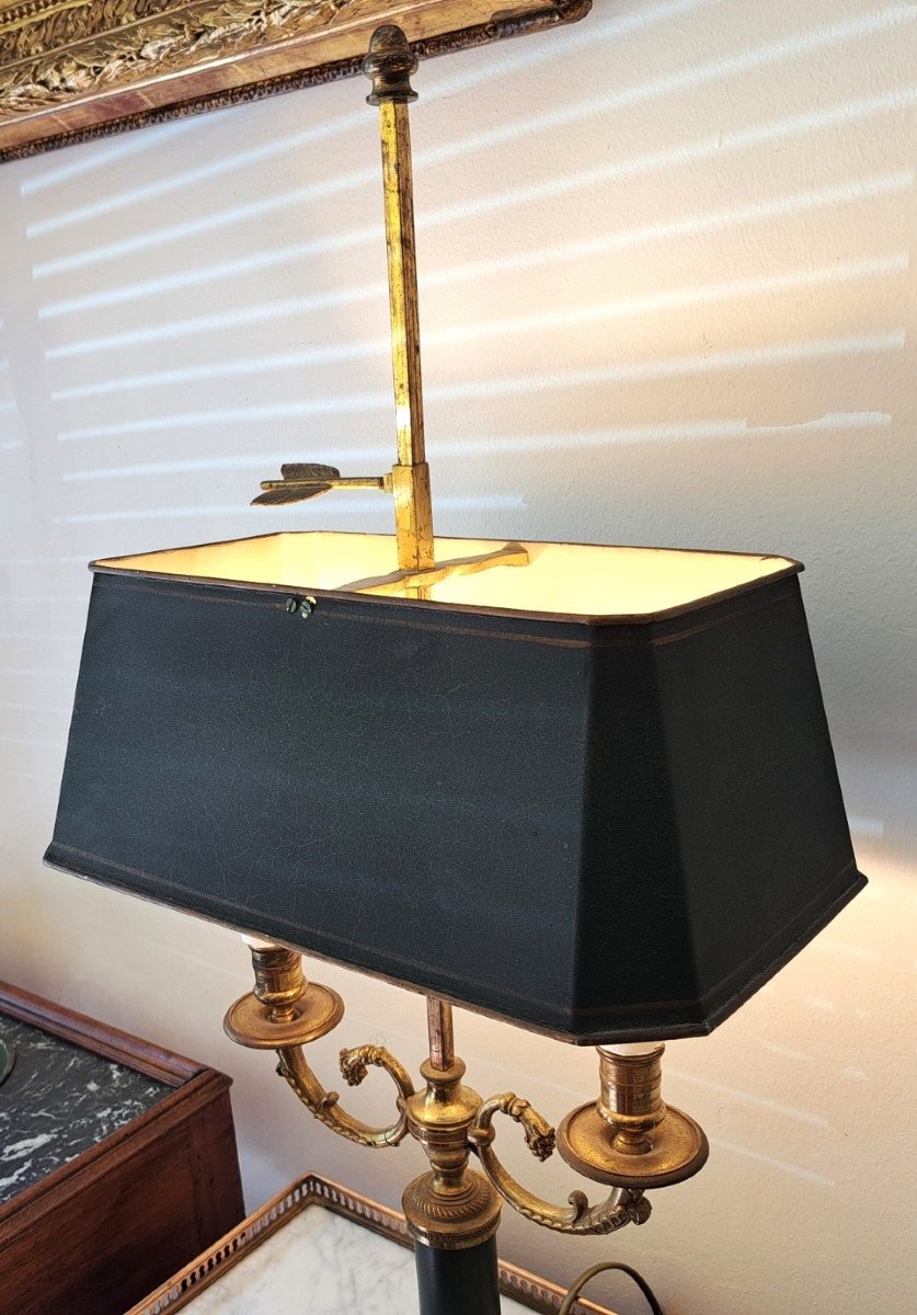 Lampe Bouillotte Aux Cornes d'Abondance De Style Directoire-photo-3