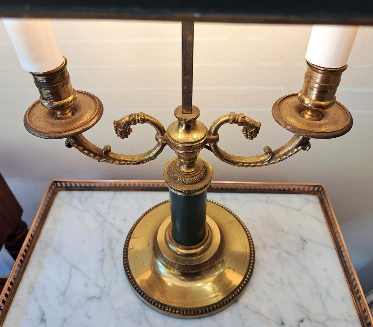 Lampe Bouillotte Aux Cornes d'Abondance De Style Directoire-photo-2
