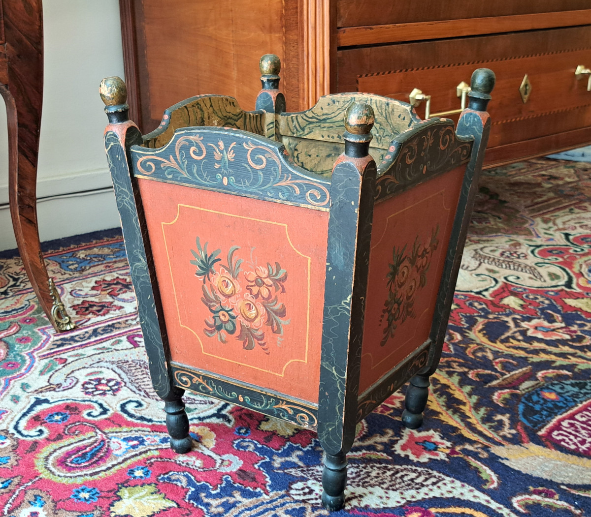 Napoleon III Painted Wood Planter