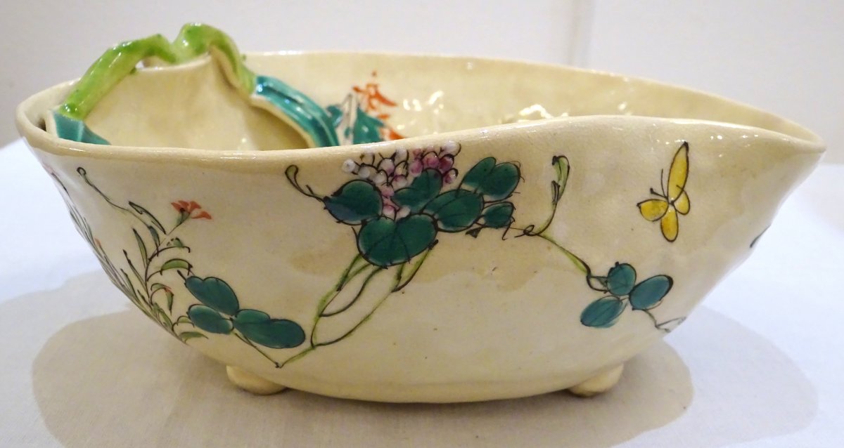 19th Century Banko Japan Ceramic Cup-photo-3