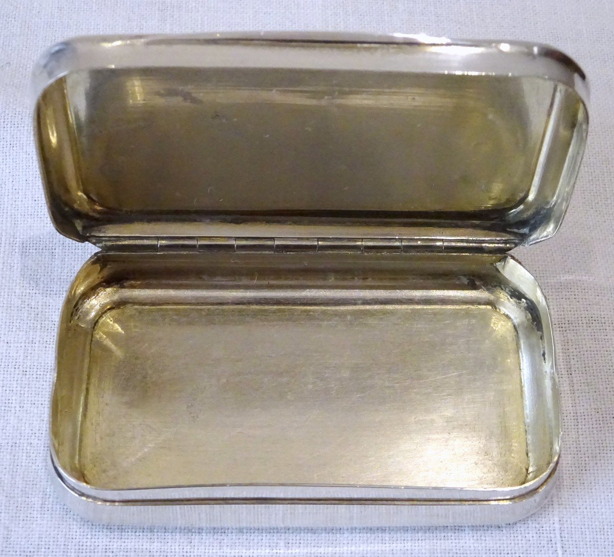 19th Century Sterling Silver Snuff Box-photo-2