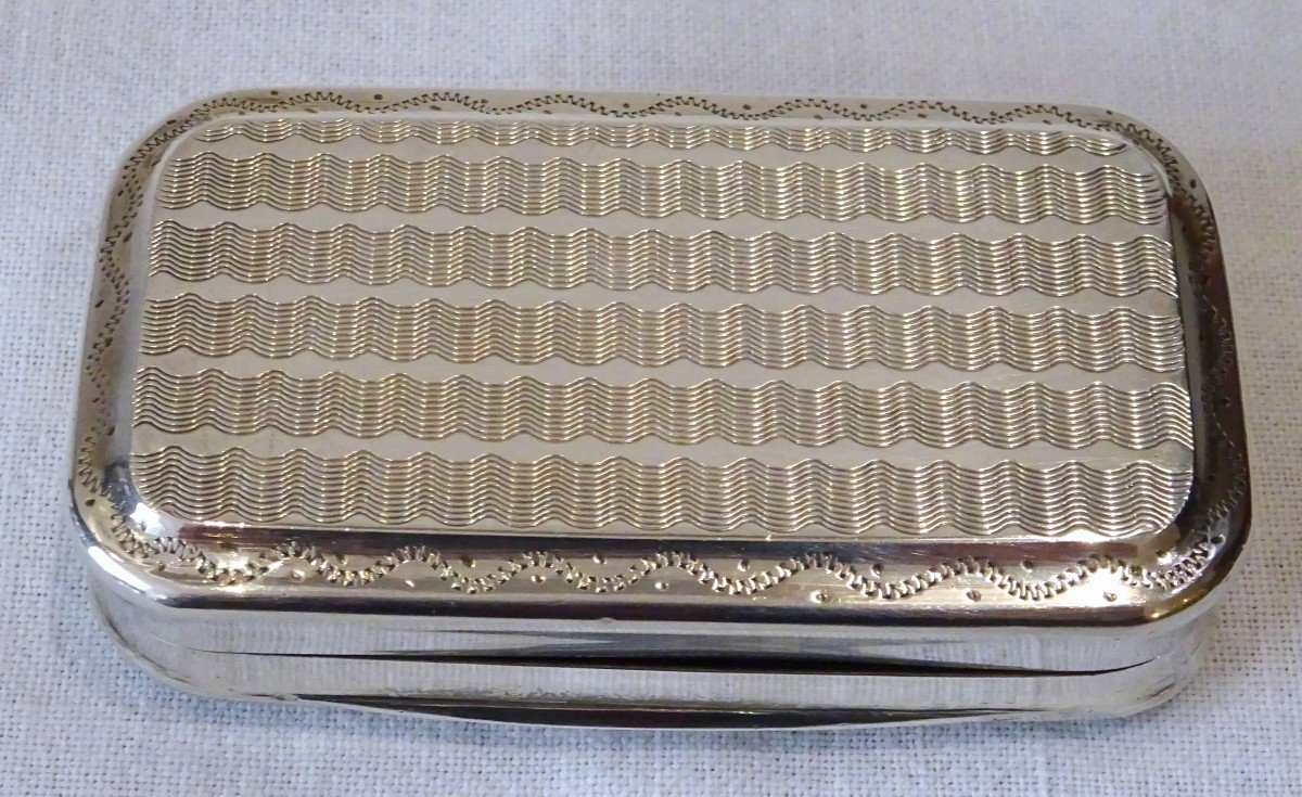 19th Century Sterling Silver Snuff Box-photo-1