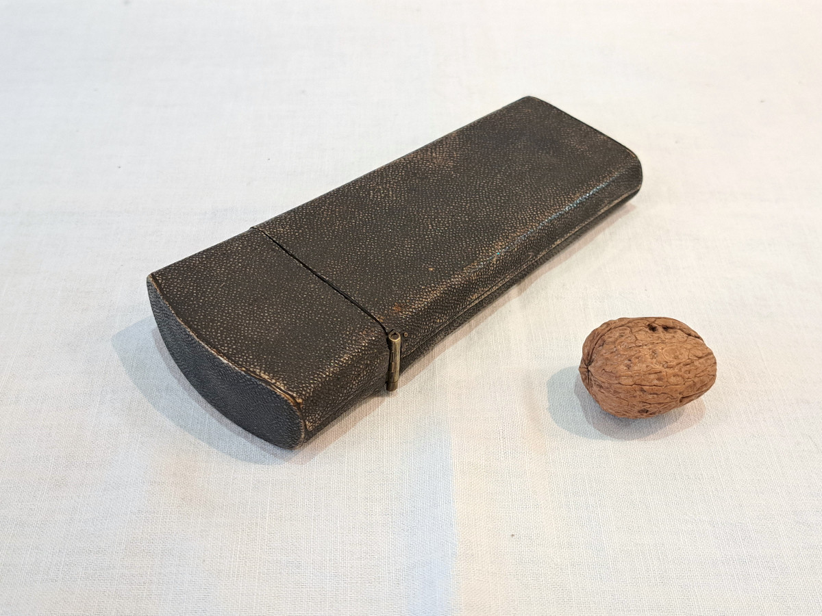 Nécessaire Trousse D’architecte Dans Son étui En Galuchat Début XIXème-photo-3