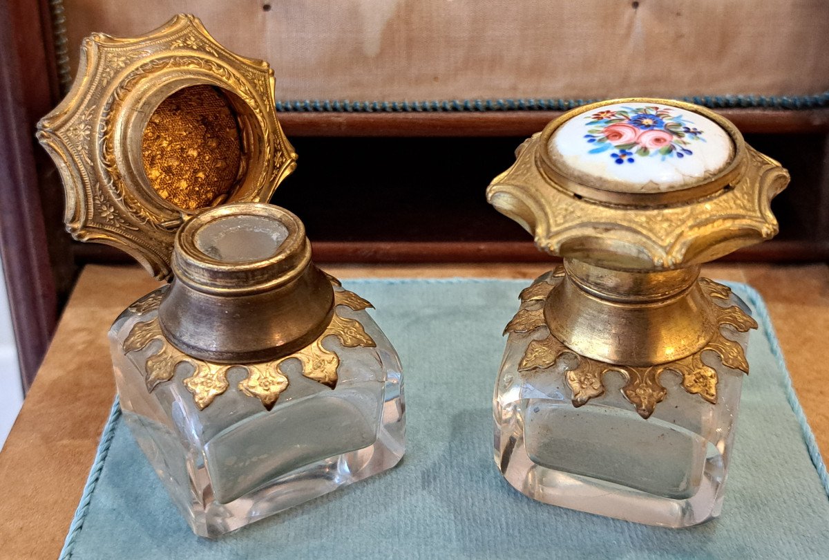 Secrétaire Chiffonnier meuble miniature Serre-bijoux Cave à parfum  d'époque XIXème-photo-4