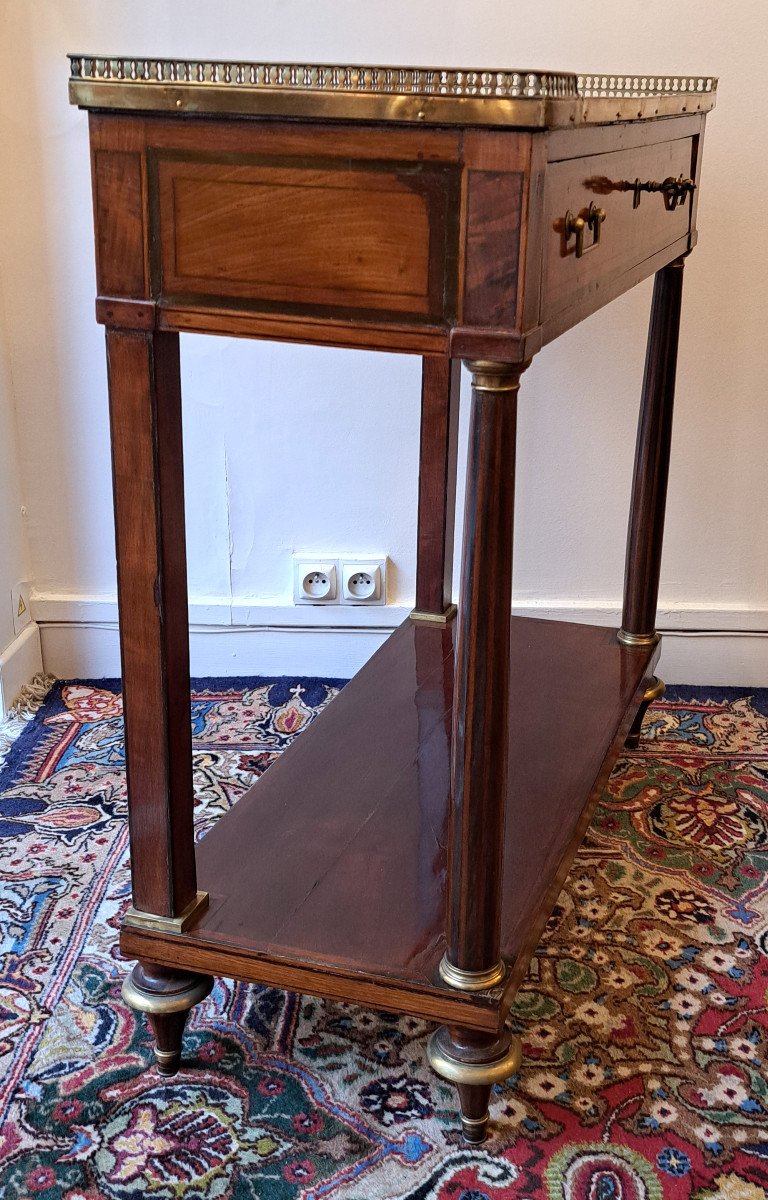Console Desserte en placage d'acajou d'époque Directoire-photo-2