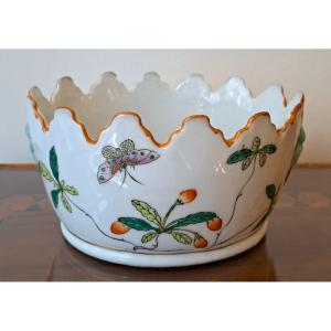 Chinese Porcelain Glass Cup With Butterflies