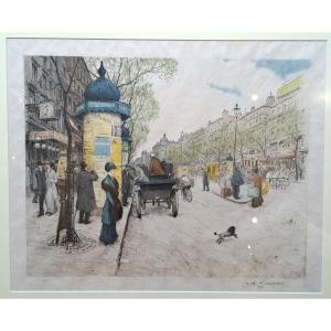 Tavik Frantisek Simon (1877-1942) - View Of Paris Around 1900