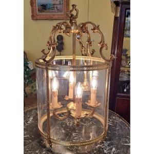 Large Hall Lantern In Gilt Bronze – Diameter 35 Cm