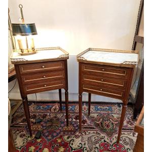 Paire De Chevets De Style Louis XVI