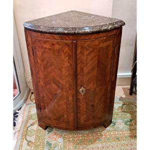 18th-century Marquetry Corner Cabinet