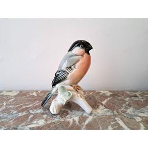Bullfinch Bird In German Porcelain By Karl Ens