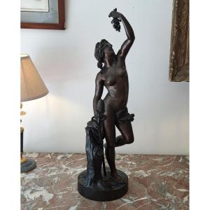 Bacchante Bronze féminin d’époque XIXème