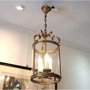 Lanterne 3 feux en bronze doré – Diamètre 20 cm