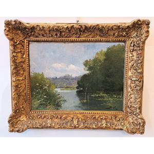 Pierre-marie Beyle (1838-1902) - Lake Landscape