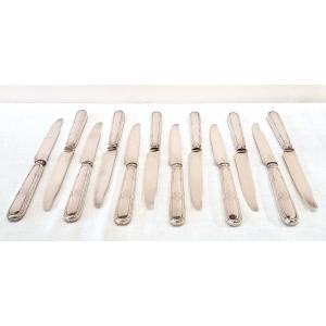 Twelve Fruit Knives In Sterling Silver