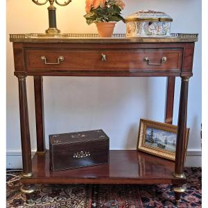 Console Desserte en placage d'acajou d'époque Directoire