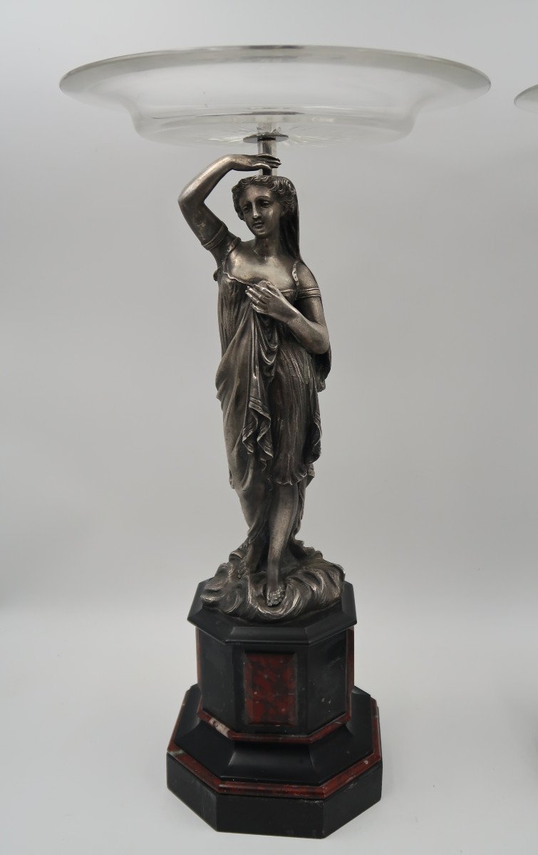 Centre De Table Cariatides En Bronze Présentoirs serviteur-photo-3