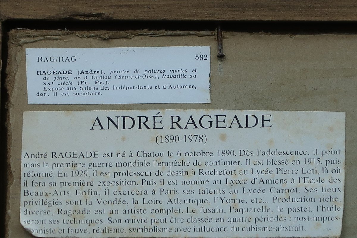 Tableau Symboliste, fauve. André Rageade-photo-2