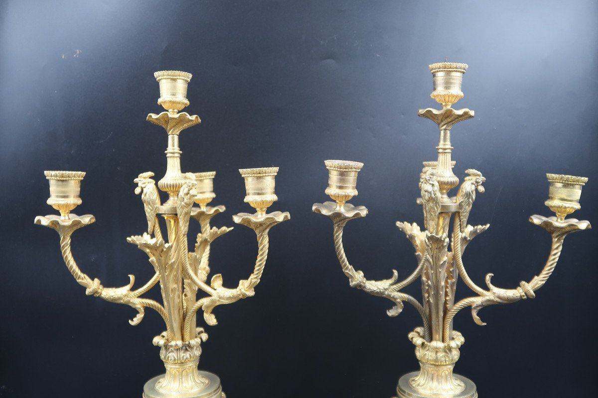 Directoire Gilded Bronze Candelabra-photo-1