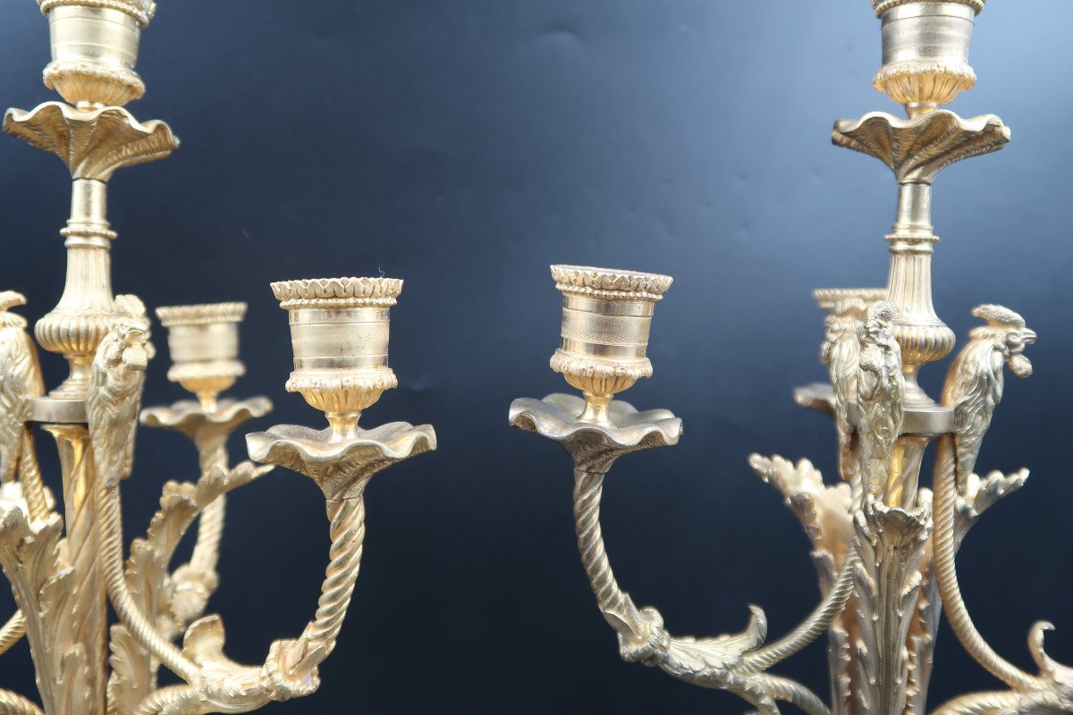 Directoire Gilded Bronze Candelabra-photo-2
