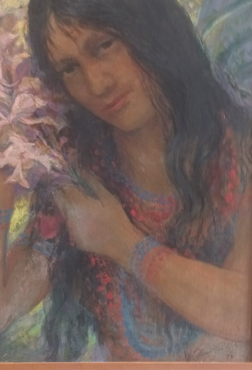 Henri Laffite Portrait Of An Indian Woman 1958-photo-3