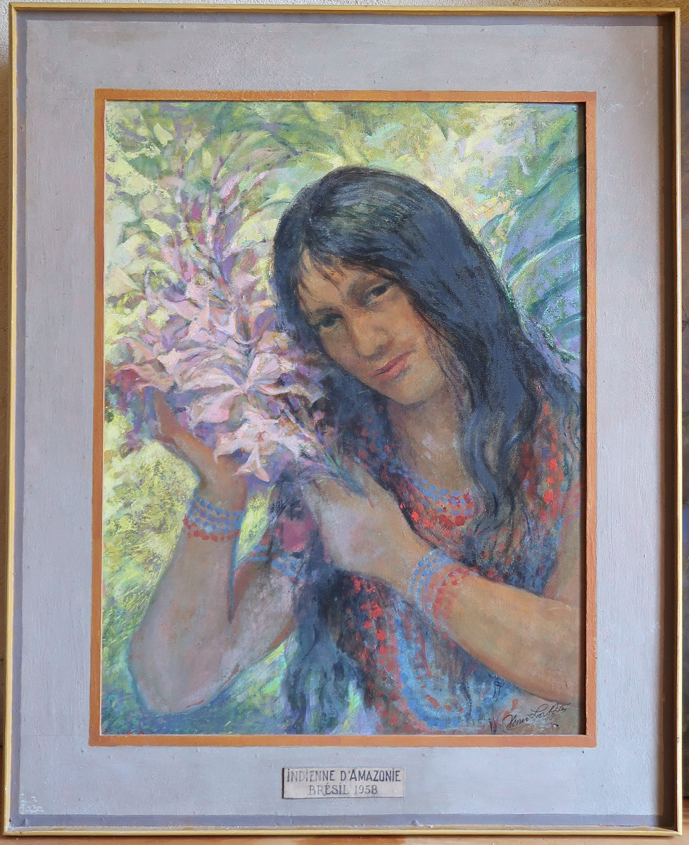 Henri Laffite Portrait Of An Indian Woman 1958