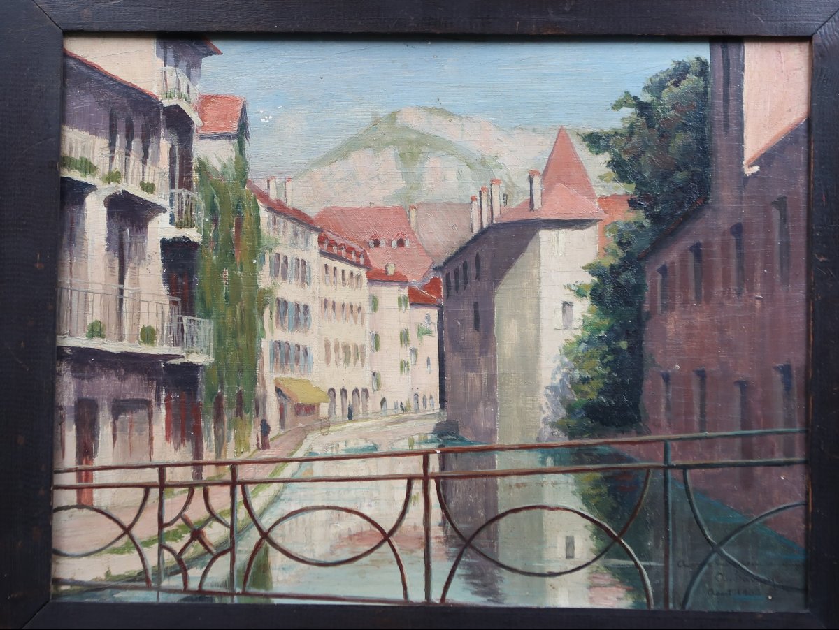 tableau paysage Annecy le vieux le Thiou-photo-2