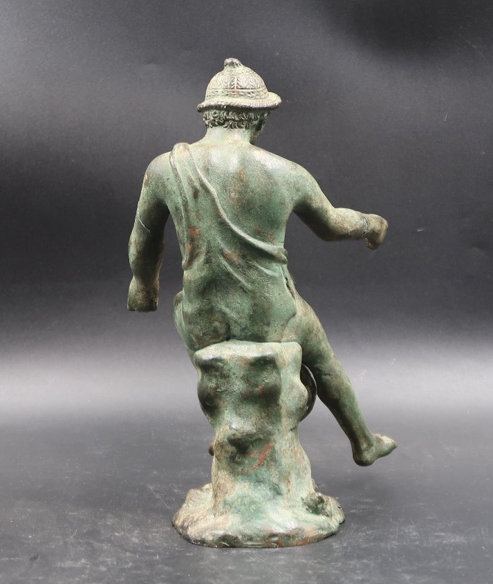 Large Bronze Sculpture Of A Neapolitan Fisherman On A Boat-photo-4